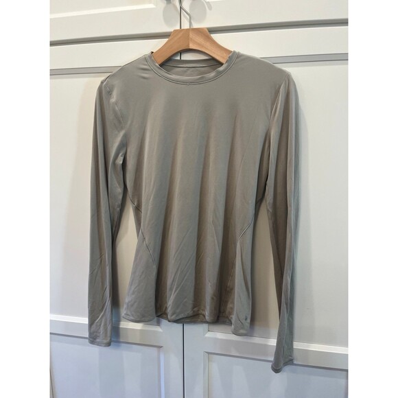 Lululemon size 4  beige long sleeve athletic tshirt - Picture 1 of 3
